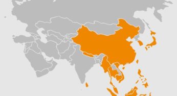 アプリ「been」で行ったことがあるアジアの国を塗ってみました！